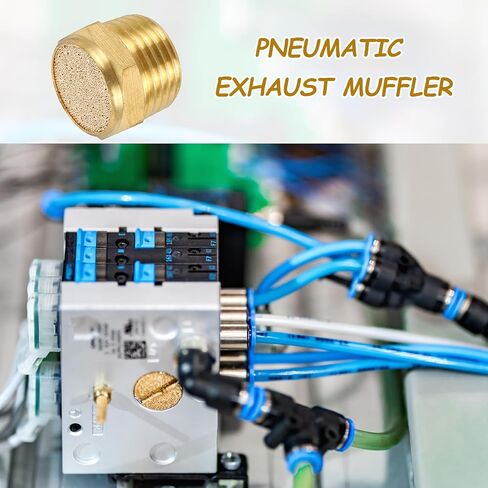 MECCANIXITY 4pcs Male Air Pneumatic Mufflers 1/2" NPT Sintered Bronze Muffler Air Fittings for Pneumatic Tool and Industrial Machinery in Kuwait