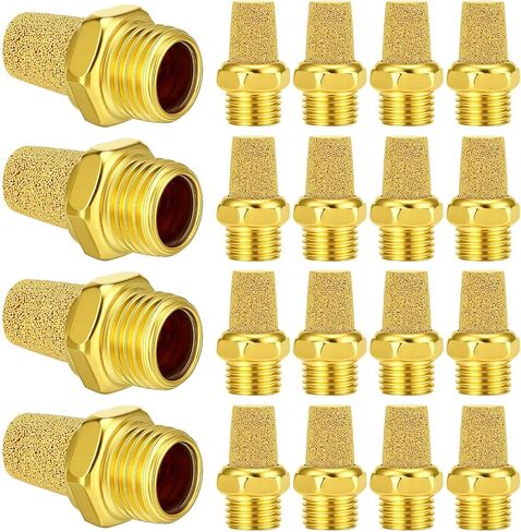 20 Pcs Air Pneumatic Mufflers1/4" Inch Npt Male Thread Sintered Bronze Exhaust Muffler Silencer Sintered Bronze Pneumatic Muffle in Saudi Arabia