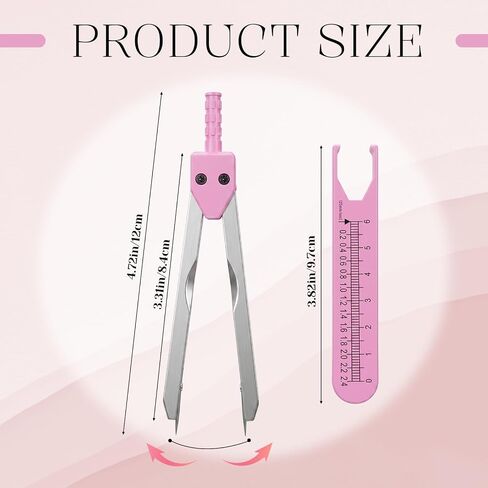 EKG Calipers with Ruler, Portable ECG Calipers Measuring Tool | Electrocardiogram Divider for Nursing, Doctors, Medical Student, Pink in Kuwait
