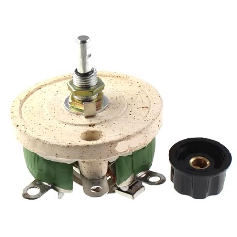 BC1-100W Adjustable Ceramic Potentiometer Rheostat Taper Resistor, 100W Power Rating with Control Knob in Kuwait