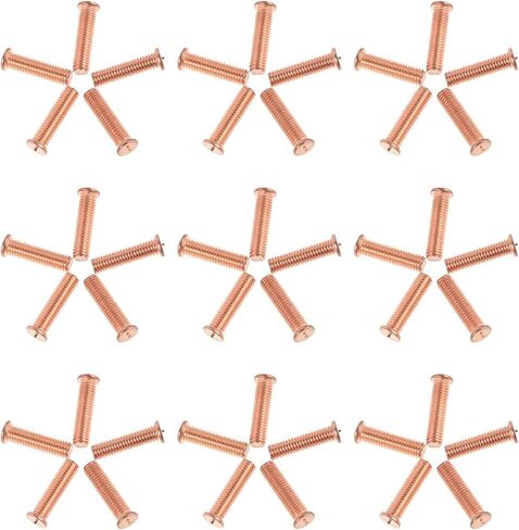 50pcs Body Panel Weld Studs with Aluminum Copper Plating for Auto Repairing and Panel Restoration, Welding Pins for Trunks and Doors, Precise Car Body Restoration Tool to Shorten in Kuwait