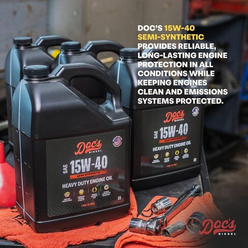 طقم تغيير الزيت الاصطناعي الكامل من Doc's Diesel 15W-40 D5399+DOCS15W40-3 | متوافق مع شيفروليه/جي إم سي 6.6L دوراماكس 2500HD، 3500HD 2001-2019 in Kuwait
