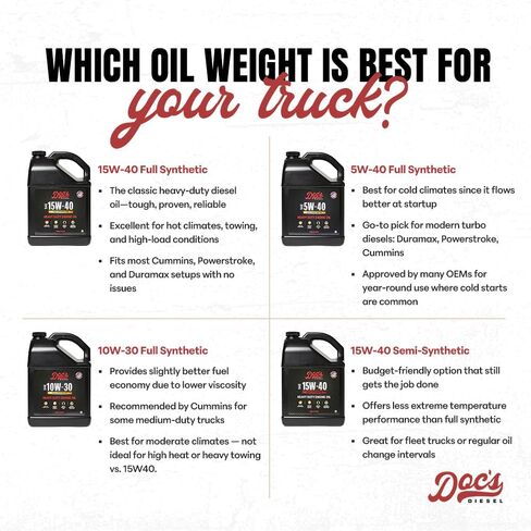 طقم تغيير الزيت الاصطناعي الكامل من Doc's Diesel 15W-40 D5399+DOCS15W40-3 | متوافق مع شيفروليه/جي إم سي 6.6L دوراماكس 2500HD، 3500HD 2001-2019 in Kuwait