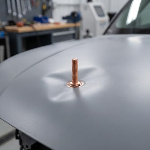 50pcs Auto Body Repair Pins 5mm Aluminum Copper Plated Welding Studs for Collision Repair and Dent Removal on Doors and Trunks, Panel Restoration Without Paint Damage in Kuwait