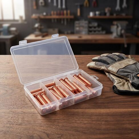 50pcs Auto Body Repair Pins 5mm Aluminum Copper Plated Welding Studs for Collision Repair and Dent Removal on Doors and Trunks, Panel Restoration Without Paint Damage in Kuwait