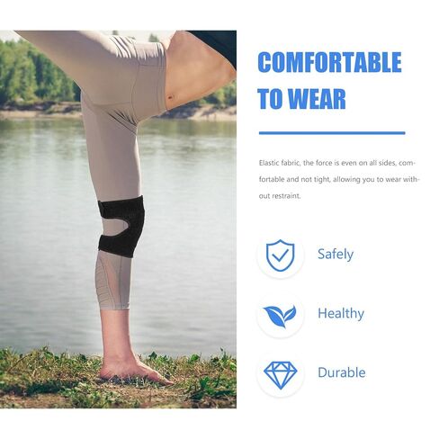 Ciieeo 2pcs Black Eva Foam Knee Pads for Running and Basketball, Comfortable and Thick Sponge Protector to Reduce Swelling, Sturdy Sports Support Gear for Outdoor Activities in Kuwait
