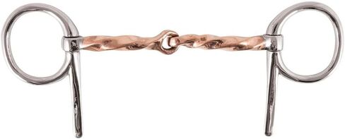 FES Elite Copper Slow Twist Half Cheek Horse Bit Improved Horse Communication | Alleviates Tongue Pressure | Promotes Salivation | Ideal for Equestrian Training in Kuwait