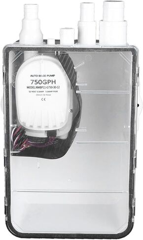 مضخة دش YUYTE البحرية 750GPH نظام مضخة حوض الاستحمام للقوارب وRV، صندوق تصريف متعدد المنافذ البحرية 12 فولت in Kuwait