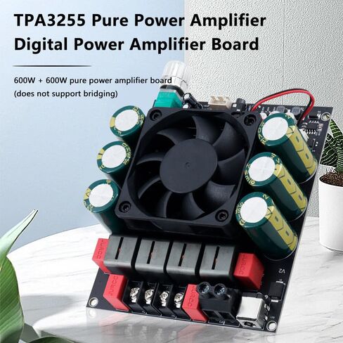 Spectrum Analyzers for ZK-6002 600W 2 Channel Stereo Audio Amplifier Board High Power Class H Amp TPA3255 Chips Low Distortion Wide Voltage（Color:Black in Kuwait