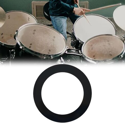 DYNWAVE Bass Drum Port Hole Protector Ring، ملحق للطبول، أسود in Kuwait
