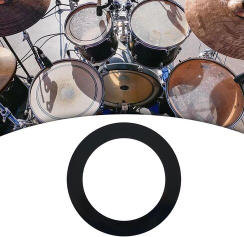 DYNWAVE Bass Drum Port Hole Protector Ring، ملحق للطبول، أسود in Kuwait
