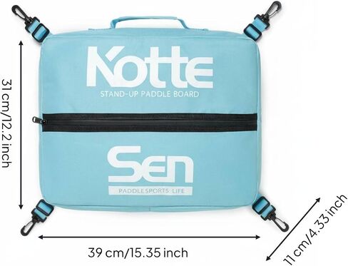 SM SunniMix Surfboard Storage Pouch Deck Bag Insulated Oxford Chiller Bag with Reinforced Handle and Fasten Straps for Kayaking Paddleboarding Boating Suitable for Beach Dock Outdoor Trips, Blue in Kuwait