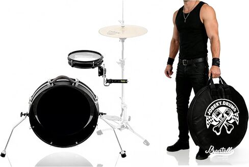 مجموعة الطبول المحمولة من سلسلة Traveler، طبلة UFO Gong Bass 20x3.5، Snare 10x1.5، أغطية من الفولاذ الكربوني، مع مجموعة عجلات دوارة in Kuwait