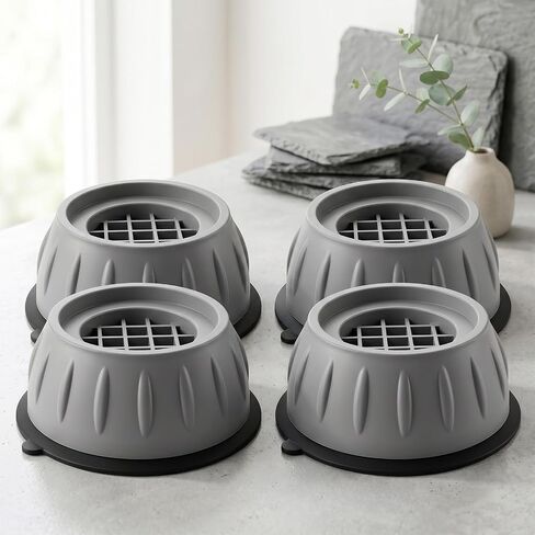 4 PCS Anti Vibration Pads for Washing Machine Leveling Feet Rubber Anti-Vibration Feet Pad Antivibration Pads for Washing Machine Reduce Noise Dryer Shock Prevent Walking, Universal Size in Kuwait