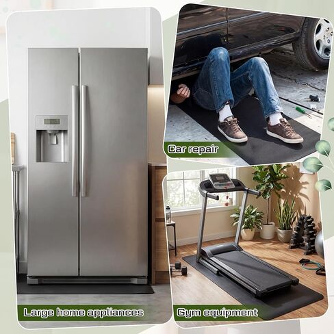 Teenyyou Washer Dryer Anti Vibration Mat, 63 x 29.5 Inch PVC Washing Machine Mat, Shock Absorbing and Noise Reducing Pad, Foldable Waterproof Non-Slip Floor Protector for Laundry Under Dryer in Kuwait