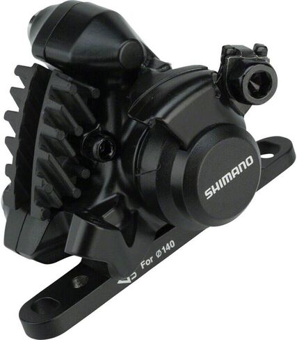 Shimano BR-RS305 ماسك فرامل قرصي أمامي مسطح مع وسادات راتينج مع زعانف ومحول لدوار 140/160 مم | ملاقط فرامل الدراجة in Kuwait