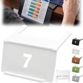 حامل بطاقات ماجونج للطاولة، حامل عرض بطاقة ماجونج المرجعية، حامل بطاقات الأداء بحافة مكتب قابل للطي، حامل منزلق تحت السجادة، ملحقات طاولة ماجونج لبطاقات ماجونج الأمريكية (أبيض) in Kuwait