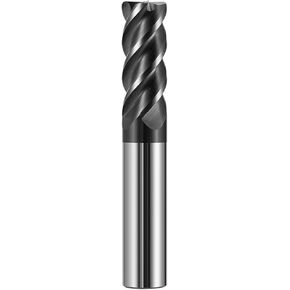 1pcs HRC66 Carbide Corner Radius End Mill Bit 4Flutes 4-12mm Shank Tungsten Carbide R Bull Nose Milling Cutter for Alloy Steel Stainless Steel Cast Iron and Aluminum(5R0.2xD5x100,5 pcs) in Kuwait