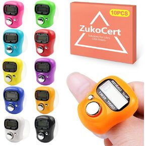 ZukoCert 10-Pack Digital Finger Clicker Counter, Handheld Tally Clicker for Counting, Lap Counter, Pitch Counter, Crochet Row Counter for Knitting, Classroom & People Counting in Saudi Arabia