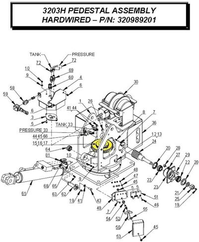 Auto Crane Gear, Worm, 6.667PD, 4.00 ID.75 Key, 3203, in Kuwait