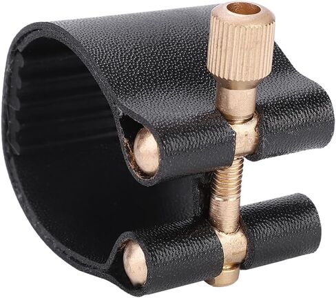 PU Bb Clarinet Ligature with Plastic Cap for Clarinet Bakelite Mouthpiece - Ligature Fastener Mouthpiece Cover Secure Reed Holder in Kuwait
