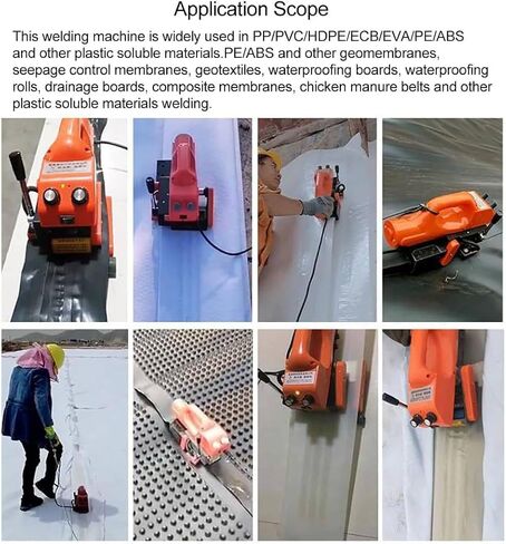 Geo Membrane Overlap Wedge Welder for Sealing 0.2-2.0Mm Thick Membrane, 800W Geomembrane Plastic Welding Machine Plastic Membrane in Kuwait