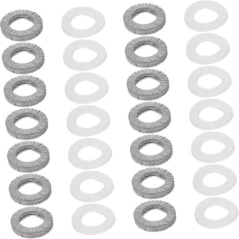 UPKOCH Drum Rack Mounting Hardware Set 20pcs Metal Wedge Locking Washers Non-slip Plastic Gaskets 6.5mm Id Anti-loosening Safety Washers for Drum Rack Protection in Kuwait