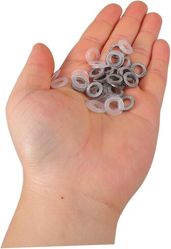 UPKOCH Drum Rack Mounting Hardware Set 20pcs Metal Wedge Locking Washers Non-slip Plastic Gaskets 6.5mm Id Anti-loosening Safety Washers for Drum Rack Protection in Kuwait