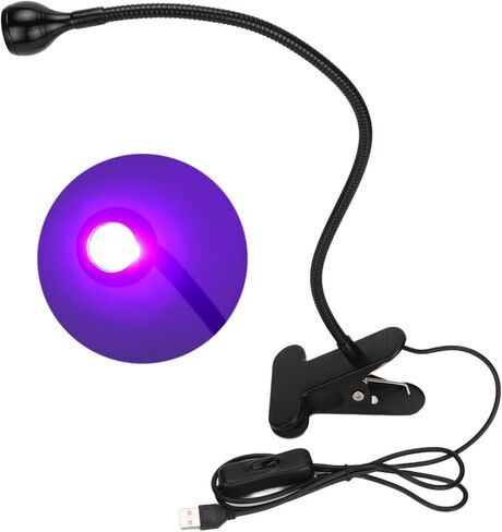 Naroote 3W Glue Curing Lamp, USB Powered Light with 395nm Wavelength & 8mm Gooseneck, for Phone Repair, Resin Curing, Fluorescent Detection in Kuwait
