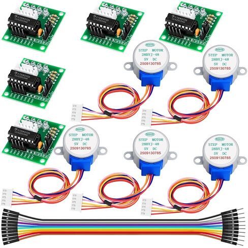 5PCS 28BYJ-48 ULN2003 5V Stepper Motor ULN2003 Driver Board Compatible with Ar duino Rasp Berry P i in Kuwait