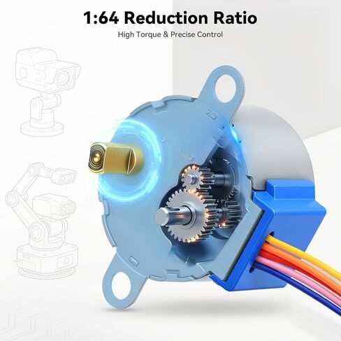 5PCS 28BYJ-48 ULN2003 5V Stepper Motor ULN2003 Driver Board Compatible with Ar duino Rasp Berry P i in Kuwait