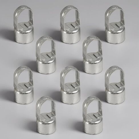 Fencer Wire Silver Galvanized Chain Link Fence Eye Top Rail Cap, Use for 1-7/8" Outside Diameter Post and 1-5/8" Top Rail, Loop Cap, Chain Link Fence Parts, Hardware for Gate, Post, 10 pc Set in Kuwait