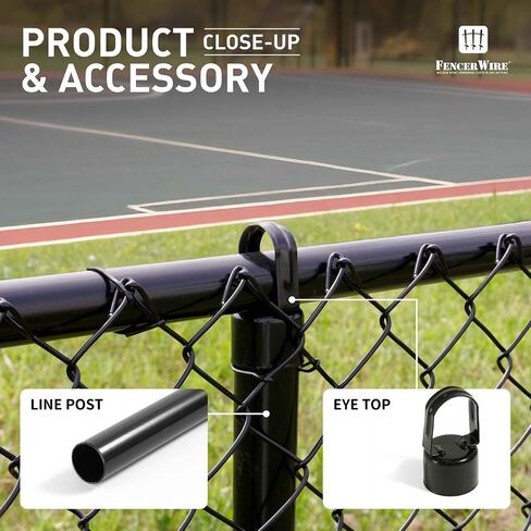 Fencer Wire Silver Galvanized Chain Link Fence Eye Top Rail Cap, Use for 1-7/8" Outside Diameter Post and 1-5/8" Top Rail, Loop Cap, Chain Link Fence Parts, Hardware for Gate, Post, 10 pc Set in Kuwait