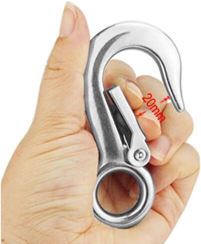 خطاف عين قوي من الفولاذ المقاوم للصدأ مع مزلاج Clevis لكابل الونش، ثابت .5T، 0.5T in Kuwait