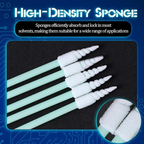 200 Pcs Cleaning Swabs, Lint Free Swab Micro Swabs High Density Foam Sponge for Inkjet Printer Precise Cleaning Swab for Electronics Ideal for Narrow Gaps and Optical Equipment in Kuwait