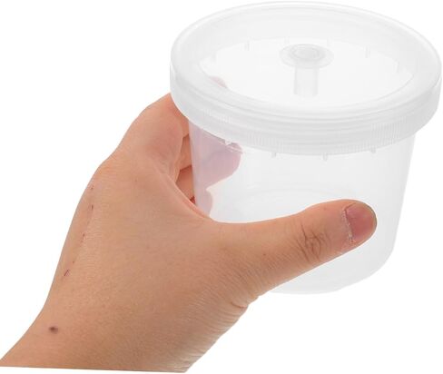 6 Pack 480ml Wide Mouth Plant Tissue Culture Jars with Vent Caps, Pp Plastic Sample Storage Bottles for Plant Growth and Laboratory Experiments, Excellent Visibility and Leak in Kuwait