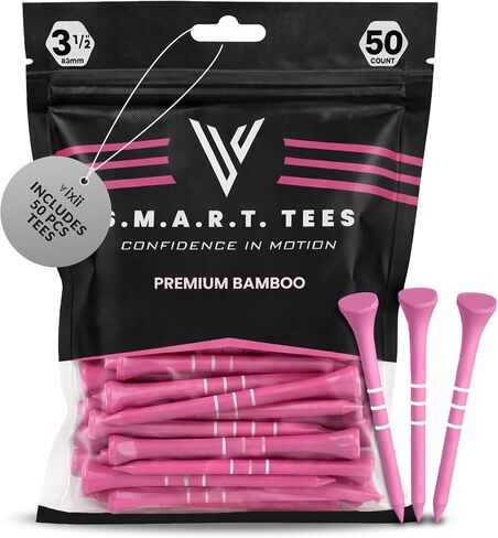 ذكي. Tees Golf Golf - متينة وموثوقة للجولف الوردي للنساء 50pcs ، ثلاثة خيارات وضع علامة (1.25 "1.5" 1.7 ") ، انخفاض الكرة ، علامات الاحتكاك والارتفاع أقل لمسار مثالي in Kuwait