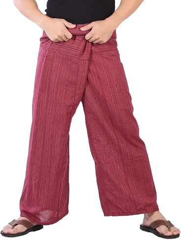 Whitewhale Mens Women Cotton Stripe Thai Fisherman Pants. in Kuwait