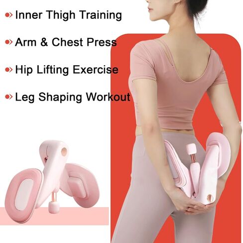 Thigh Trainer Thigh Exerciser for Women, 15-70lb Adjustable Resistance Inner Thigh Exerciser with Soft Pads, Thigh Trainer for Pelvic Floor Muscle Repair, Kegel Exercise in Kuwait