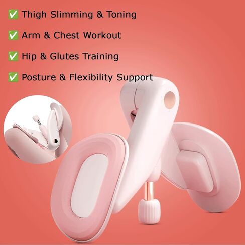 Thigh Trainer Thigh Exerciser for Women, 15-70lb Adjustable Resistance Inner Thigh Exerciser with Soft Pads, Thigh Trainer for Pelvic Floor Muscle Repair, Kegel Exercise in Kuwait