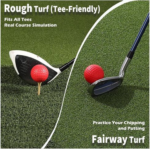 Fanshaw Premium Dual-Turf Golf Mat: 5x4ft/6x4ft 40MM-50MM Thickened for Backyard, Driving Range, Indoor & Outdoor Practice Hitting, Swing & Chipping, Ideal Gifts for Men Dad in Kuwait