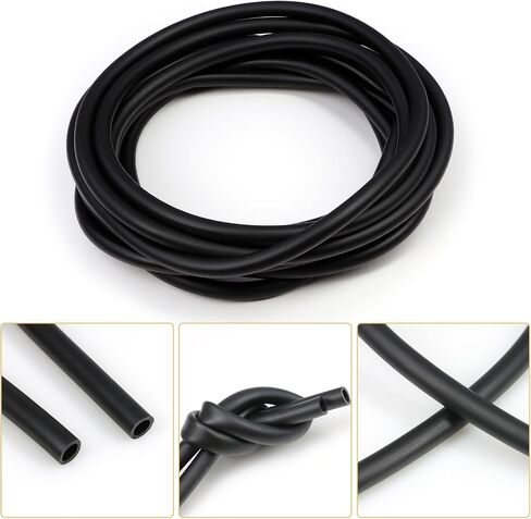 أنابيب مطاطية طبيعية من اللاتكس 1/8 بوصة (3 مم) معرف × 1/4 بوصة (6 مم) OD، أنابيب جراحية خرطوم مطاطي عالي المرونة أنبوب مقلاع أنبوب رمح لياقة بدنية في مستشفى المستشفى، 10 أقدام (أسود) in Kuwait