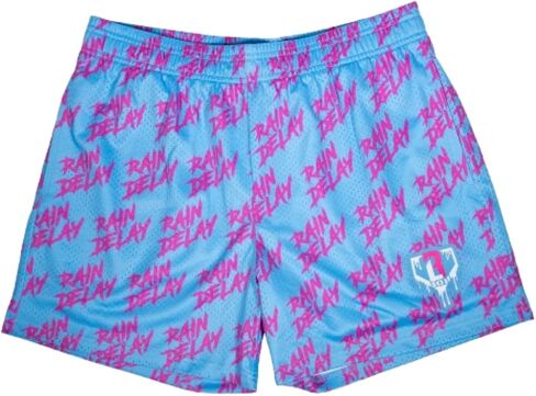 Baseball Lifestyle 101 Rain Delay Youth Shorts - Cotton Candy, Youth Sizes S-XL in Kuwait