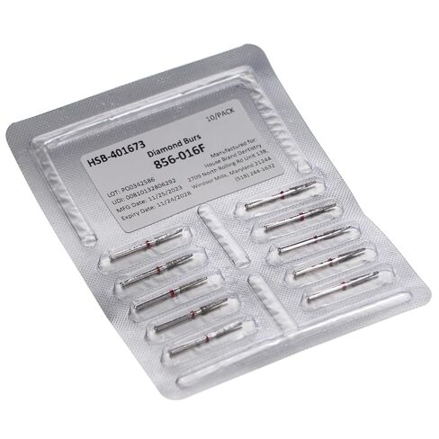 401673 HSB FG 856-016F Round End Taper Fine Grit Diamond Burs 10/Pk in Saudi Arabia