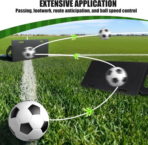 لوح كرة القدم ريبوندر مقاس 100 × 40 سم مدرب كرة القدم الخلفي زوايا قابلة للتعديل للتحكم في التمرير وممارسة الرماية in Kuwait