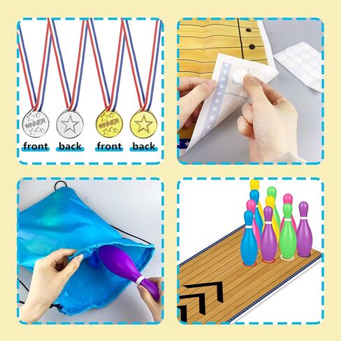 Colorful Plastic Bowling Pins Set for Indoor Outdoor Mini Bowling Set Active Play Suitable for Boys and Girls Birthdays Indoor Outdoor Activities Party Gifts in Kuwait