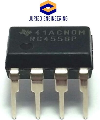 مضخم تشغيل مزدوج RC4558P IC ومقبس DIP ذو 8 سنون مع دبابيس اتصال آلية (عبوة من 20 قطعة) in Kuwait