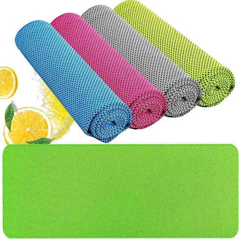 Cooling Towel (40"x12") - for Neck/Face, Ice Towel,Chilly Towel, Cooling Neck Wraps for Hot Weather Instant Chill, Soft Microfiber for Yoga, Gym, Golf, Running,Workout, Outdoor Sports, Hiking in Kuwait