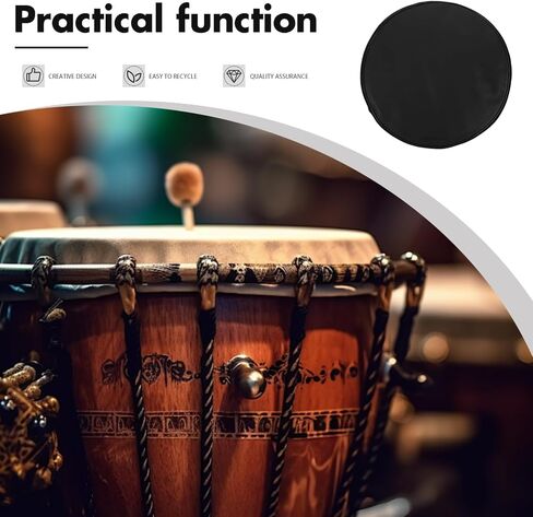 Djembe طبل الجلد استبدال غطاء الطبل المقاوم للرطوبة سهلة التركيب تقليل الضوضاء ملحق لآلات الإيقاع in Kuwait
