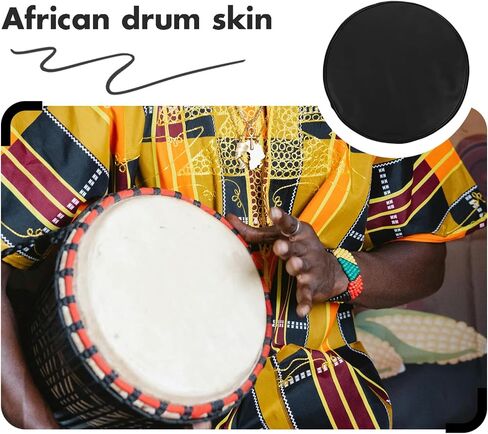 Djembe طبل الجلد استبدال غطاء الطبل المقاوم للرطوبة سهلة التركيب تقليل الضوضاء ملحق لآلات الإيقاع in Kuwait